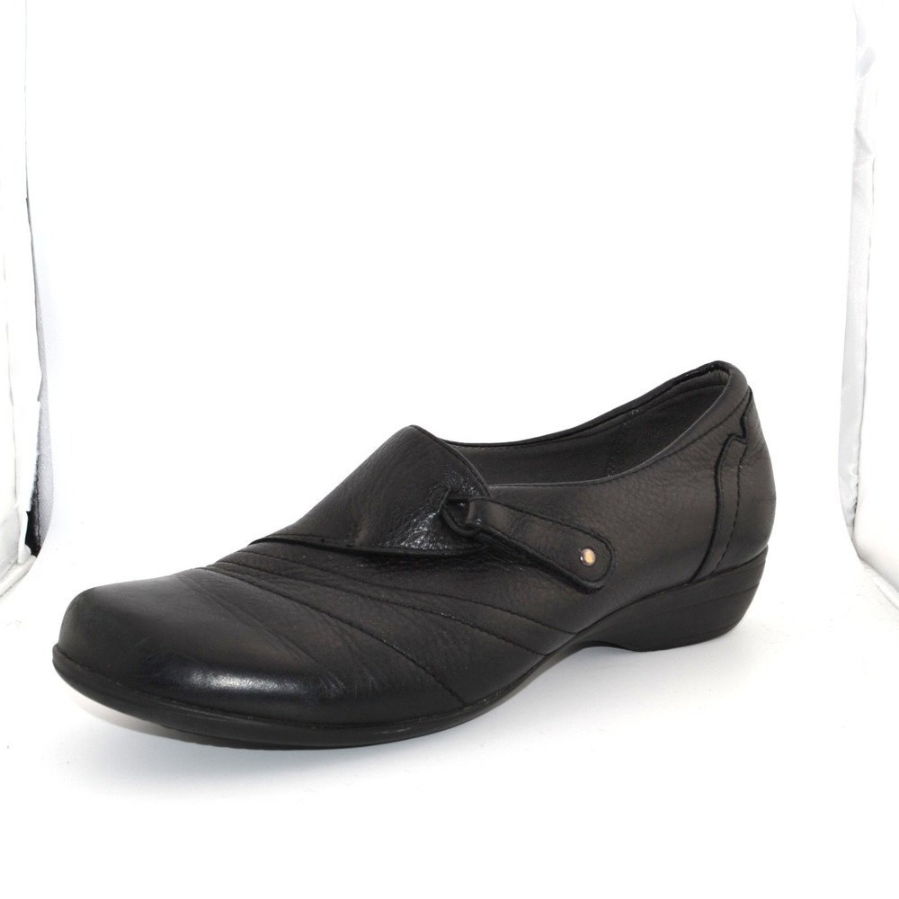Dansko Slip On Loafers Womens 41 Black Leather Pleated Shoes Women‎ Comfort